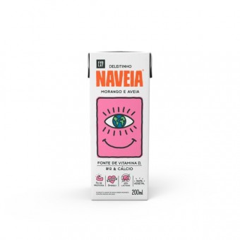 LEITE VEGETAL DELEITINHO MORANGO - 200ML - NAVEIA