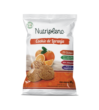 COOKIE INTEGRAL DE LARANJA - 30G - NUTRIPLENO