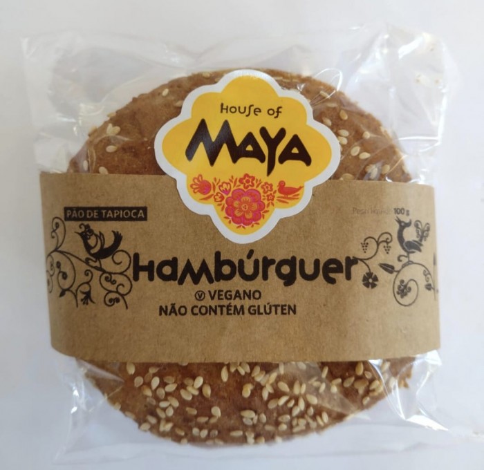 PÃO DE HAMBURGUER VEGANO - 100G - HOUSE OF MAYA