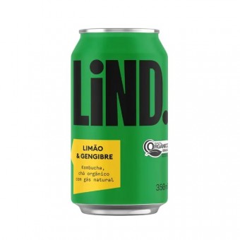 KOMBUCHA LIMÃO E GENGIBRE - 350ML -  LiND