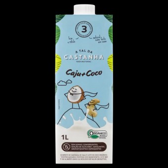 LEITE VEGETAL 100% NATURAL CAJU+COCO 1L A TAL DA CASTANHA