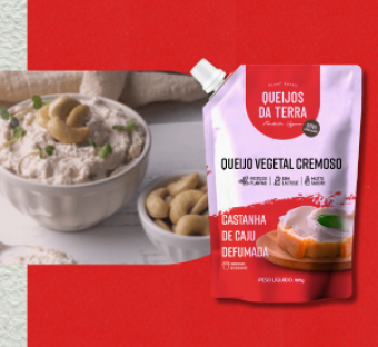 QUEIJO CREMOSO FERMENTADO CASTANHA DE CAJU DEFUMADA - 180G - QUEIJOS DA TERRA