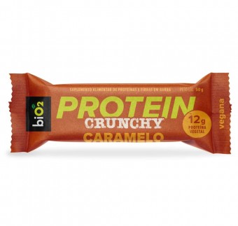 BARRA PROTEIN CRUNCHY CARAMELO - 50G - BIO2