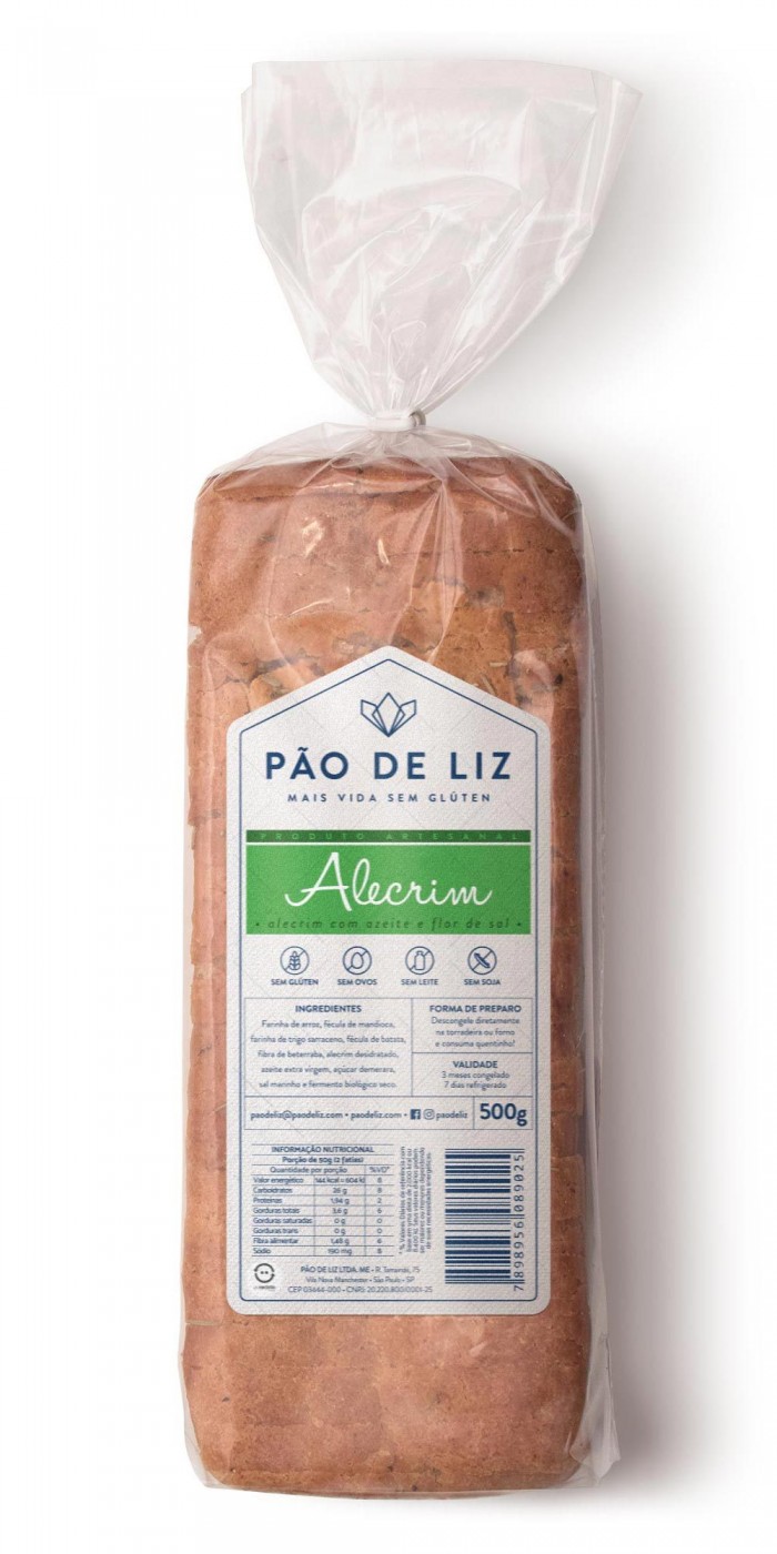 PÃO ALECRIM - 500G - PÃO DE LIZ