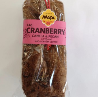 PÃO TAPIOCA VEGANO CRANBERRY NOZ PECA - 300G - HOUSE OF MAYA