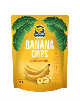 BANANA CHIPS AÇÙCAR COM CANELA 50G MAGARIO