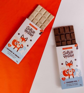 BARRA DE CHOCOLATE DE COOKIES E CREAM SUPERVEGAN 95G
