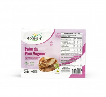 PEITO DE PERU DE SOJA FATIADO - 200G - GOSHEN