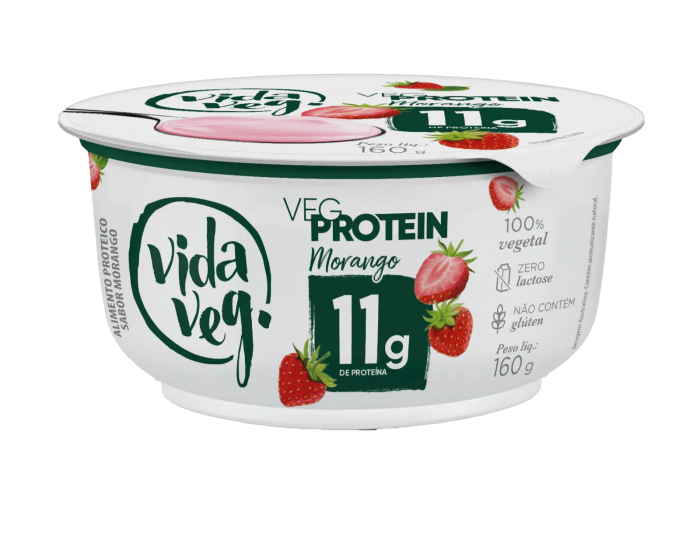 IOGURTE VEGPROTEIN POTE MORANGO - 160GR - VIDAVEG