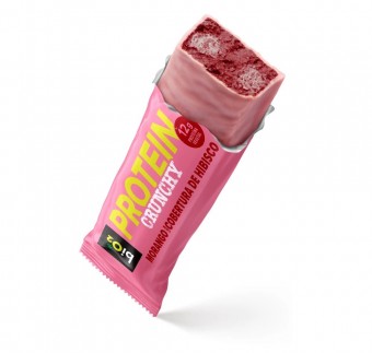 BARRA PROTEIN CRUNCHY MORANGO COM COBERTURA DE HIBISCO - 50G - BIO2