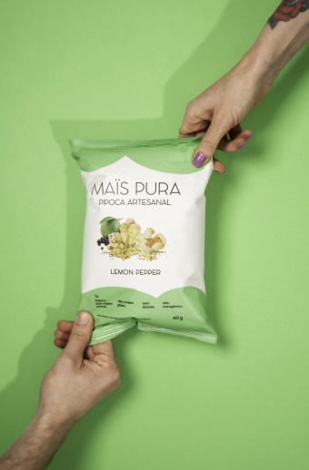 PIPOCA SABOR LEMON PEPPER - 40G - MAIS PURA