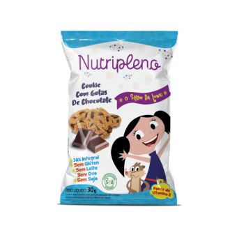 COOKIE INTEG BAUNILHA C/ GOTAS CHOCO - 30G - SHOW DA LUNA