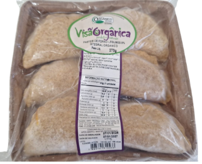 PASTEL LEGUMES INTEGRAL VISÃO ORGANICA 270GR