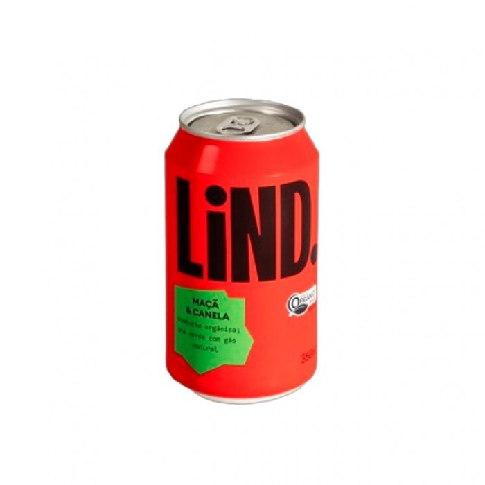 KOMBUCHA MAÇA E CANELA - 350ML - LiND