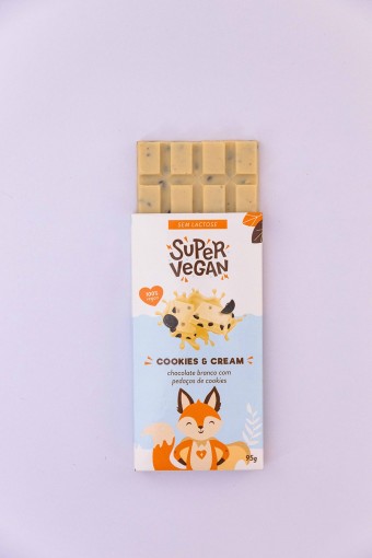BARRA DE CHOCOLATE DE COOKIES E CREAM SUPERVEGAN 95G