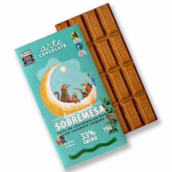 CHOCOLATE SABOR TORTA  CHOC AO LEITE C/ CARAMELO SALGADO 75G ARTE CHOC