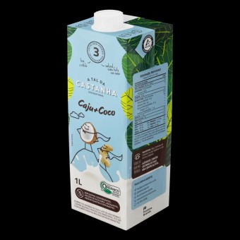 LEITE VEGETAL 100% NATURAL CAJU+COCO 1L A TAL DA CASTANHA