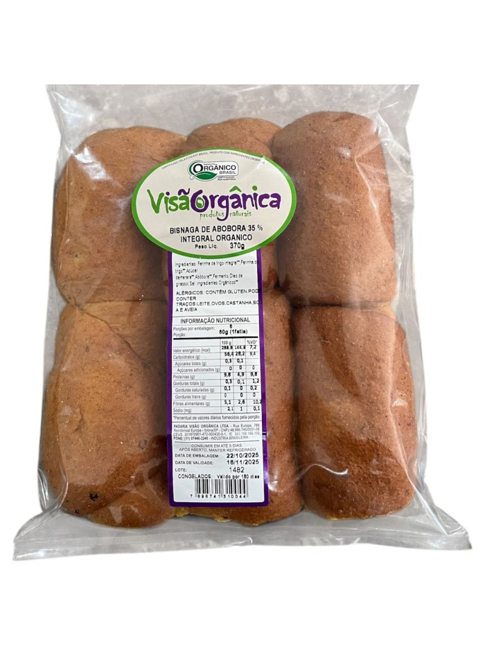 BISNAGA DE ABOBORA 31% INTEGRAL VISÃO ORGANICA 370GR
