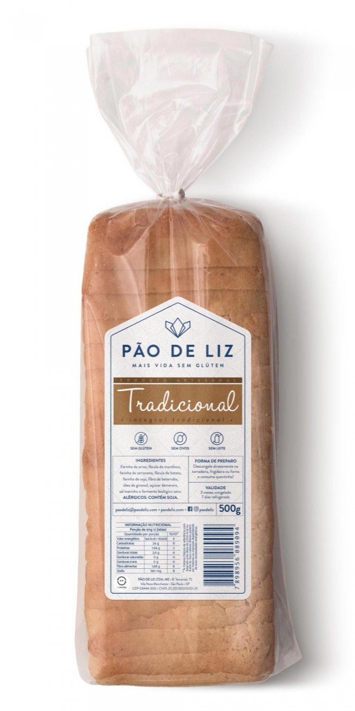 PÃO TRADICIONAL - 500G - PÃO DE LIZ