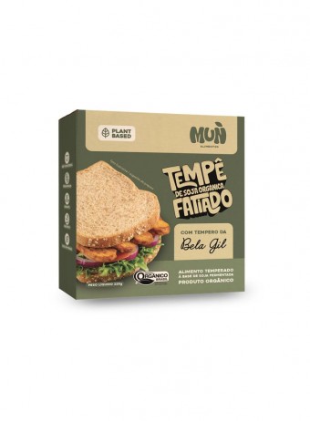 TEMPÊ DE SOJA ORGÂNICO FATIADO - CONTÉM 15 FATIAS - 225G - MUN