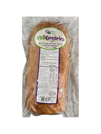 PÃO DE FUBA COM ERVA DOCE 33% INTEGRAL VISÃO ORGANICA 370GR