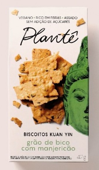 BISCOITO GRÃO DE BICO COM MANJERICÃO 42G PLANTÊ