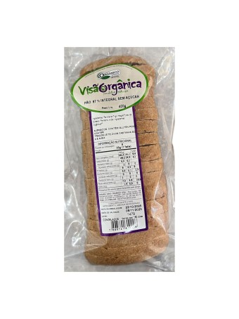 PÃO 87% INTEGRAL SEM AÇUCAR VISÃO ORGANICA 400GR