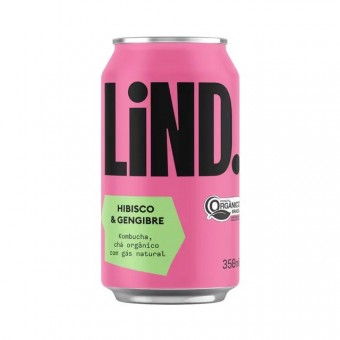 KOMBUCHA HIBISCO E GENGIBRE - 350ML - LiND