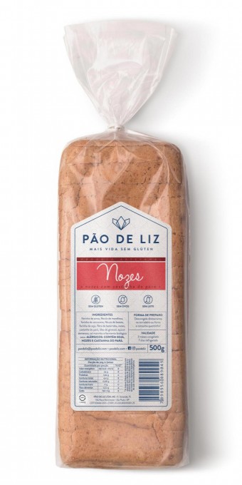 PÃO NOZES E CASTANHA DO PARÁ - 500G - PÃO DE LIZ