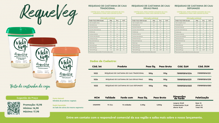 REQUEIJAO DE CASTANHA DE CAJU DEFUMADO - 180G - VIDAVEG