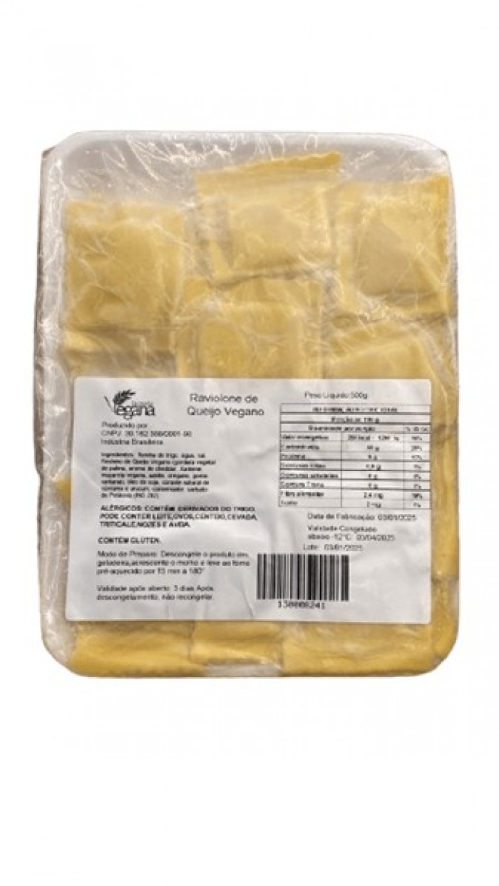 RAVIOLONE DE QUEIJO VEGANO LA PASTA VEGANA 500G