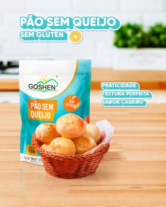 PÂO SEM QUEIJO SEM GLUTEN 250g GOSHEN