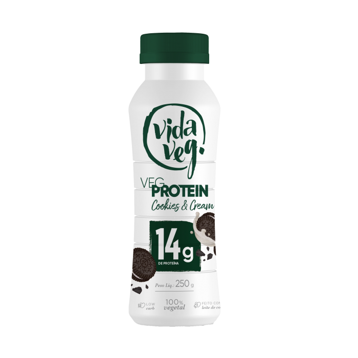 IOGURTE VEGPROTEIN COOKIES & CREAM - 250GR - VIDAVEG