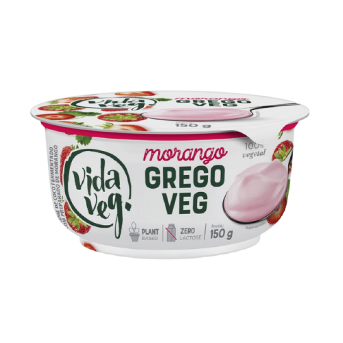 IOGURTE GREGOVEG MORANGO - 150GR - VIDAVEG