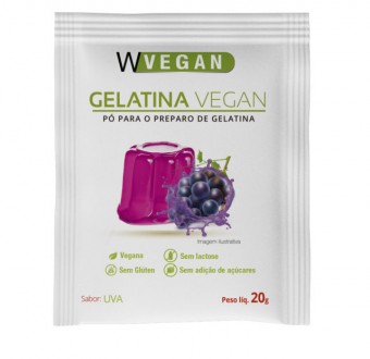 GELATINA VEGAN UVA - 20G - WVEGAN