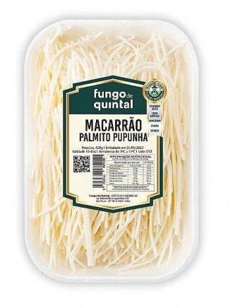 MACARRÃO DE PALMITO PUPUNHA - 300G - FUNGO DE QUINTAL - SOB ENCOMENDA